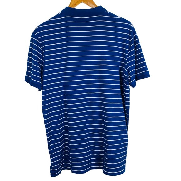 Polo Ralph Lauren Men's Polo Shirt Sz XL Logo Blue White Striped Pima Soft Touch - Picture 7 of 10